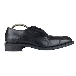 Via Spiga Mens Black Leather Split Toe‎ Classic Derby Dress Shoes Size US 10